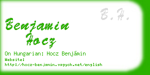 benjamin hocz business card