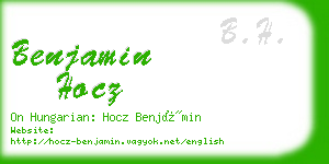 benjamin hocz business card